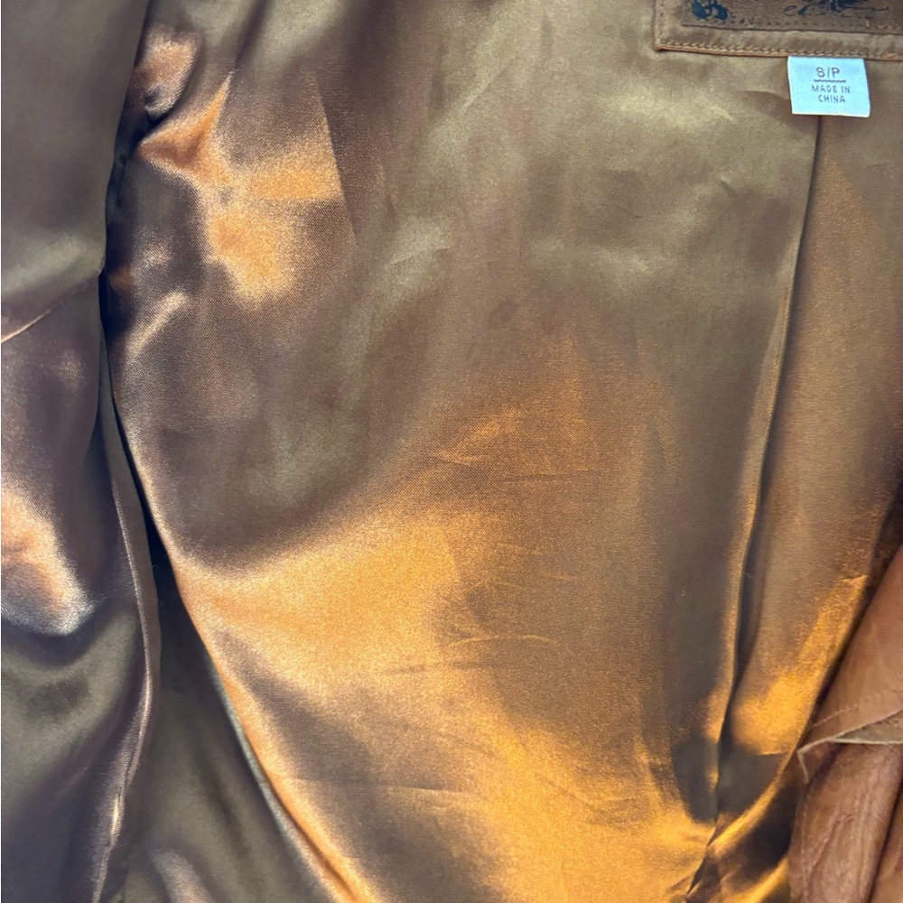 Old Navy Brown Leather Tie-Front Jacket - Picture 8 of 12